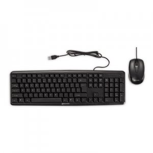 Innovera Slimline Keyboard and Mouse, USB 2.0, Black IVR69202