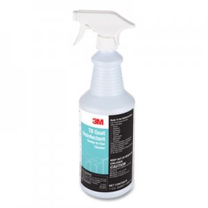 3M TB Quat Disinfectant Ready-to-Use Cleaner, 32 oz Bottle, 12 Bottles and 2 Spray Triggers/Carton MMM29612 29612