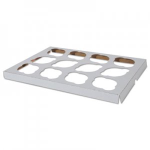 SCT Cupcake Holder Inserts, 9.88 x 13.88 x 0.88, White/Kraft, 200/Carton SCH10016 10016