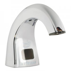 Rubbermaid Commercial One Shot Soap Dispenser - Touch Free, Liquid, 1.9 x 5.5 x 4, Polished Chrome RCP402073 FG402073