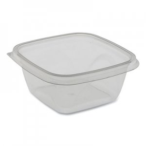 Pactiv EarthChoice Recycled PET Square Base Salad Containers, 16 oz, 5 x 5 x 1.75, Clear, 504/Carton PCTSAC0516