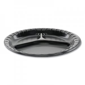 Pactiv Laminated Foam Dinnerware, Plate, 10.25" Diameter, Black, 540/Carton PCT0TKB0044000Y 0TKB0044000Y