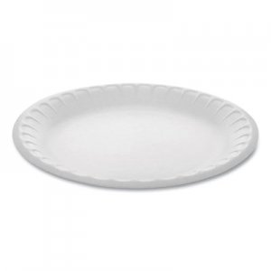 Pactiv Unlaminated Foam Dinnerware, Plate, 9" Diameter, White, 500/Carton PCT0TH10009 0TH100090000