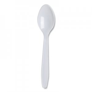 Dixie Lightweight Polystyrene Cutlery, Teaspoon, White, 1,000/Carton DXELT21 LT21