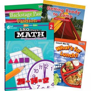 Shell Education Learn-At-Home Grade Level Math Bundle 51690 SHL51690