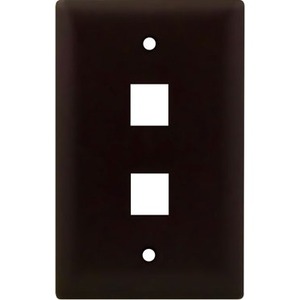 Legrand-On-Q 1-Gang, 2-Port Wall Plate, Brown WP3402BR