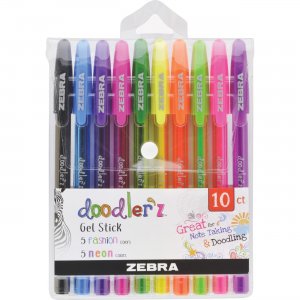 Zebra Pen Doodler'z Gel Stick Pen Set 41810 ZEB41810