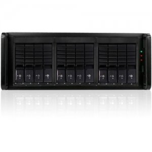 RAIDage 4U 12-bay SAS/SATA 12Gb/s SFF-8644 JBOD Trayless Hotswap Chassis JAGE412HDBK-DE-SEA