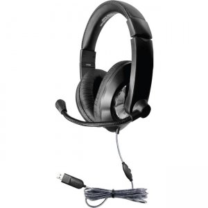 Hamilton Buhl Smart-Trek Deluxe Stereo Headset with In-Line Volume ST2BKU