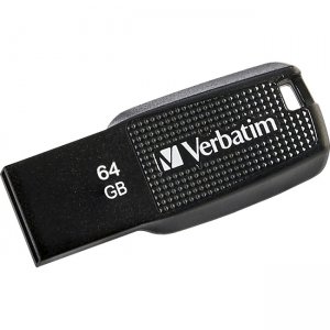 Verbatim 64GB Ergo USB Flash Drive - Black 70877