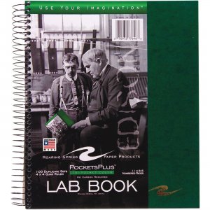 Roaring Spring Pockets Plus Wirebound Lab Book - Letter 77646 ROA77646