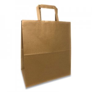 Prime Time Packaging Kraft Paper Bags, 1/7th BBL 12 x 7 x 14, Natural, 300/Bundle PTEFH12714 FH12714