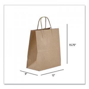 Prime Time Packaging Kraft Paper Bags, Regal, 12 x 9 x 15.75, Natural, 200/Carton PTENK12916 NK12916