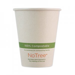 World Centric NoTree Paper Hot Cups, 8 oz, Natural, 1,000/Carton WORCUSU8 CUSU8