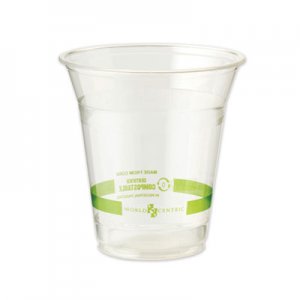 World Centric Clear Cold Cups, 12 oz, Clear, 1,000/Carton WORCPCS12 CPCS12