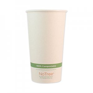 World Centric NoTree Paper Hot Cups, 20 oz, Natural, 1,000/Carton WORCUSU20 CUSU20