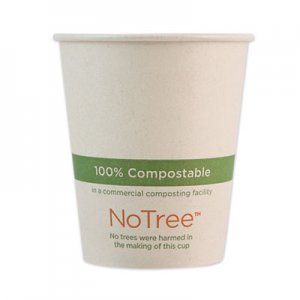 World Centric NoTree Paper Hot Cups, 6 oz, Natural, 1,000/Carton WORCUSU6 CUSU6