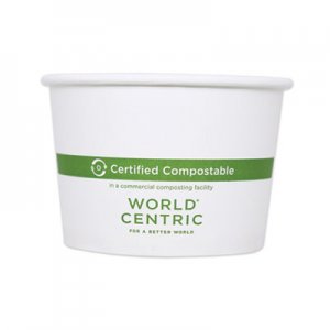 World Centric Paper Bowls, 16 oz, 4.4" Diameter x 3"h, White, 500/Carton WORBOPA16 BOPA16