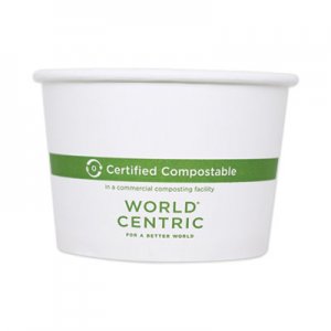 World Centric Paper Bowls, 8 oz, 3.5" Diameter x 2.3"h, White, 1,000/Carton WORBOPA8 BOPA8