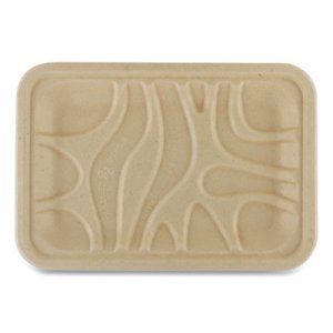World Centric Fiber Trays, 1-Compartment, 8.2 x 5.7 x 0.7, Natural, 500/Carton WORTRSC2S TRSC2S