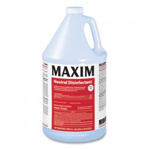 Maxim Neutral Disinfectant, Lemon Scent, 1 gal Bottle, 4/Carton MLB04020041 040200-41