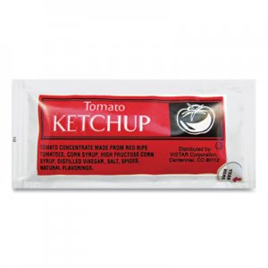 Vistar Condiment Packets, Ketchup, 0.25 oz Packet, 200/Carton VST80002 BFSVENL024