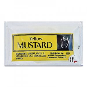Vistar Condiment Packets, Mustard, 0.16 oz Packet, 200/Carton VST80006 PPIVENL065