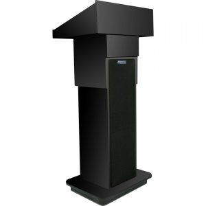 AmpliVox Executive Adjustable Column Lectern W505A-BK W505A