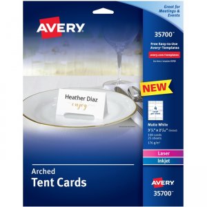 Avery Sure Feed Arched Tent Cards 35700