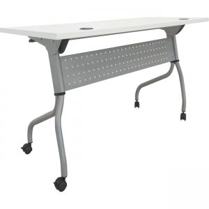 Lorell White Laminate Flip Top Training Table 60745