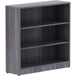 Lorell Weathered Charcoal Laminate Bookcase 69626 LLR69626