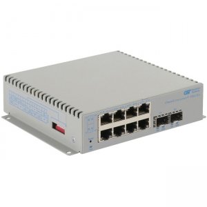Omnitron Systems OmniConverter 10G/Sx, 2xSFP/SFP+, 8xRJ-45, 1xAC Powered Extended Temp 2901-0-28-1Z 2901-0-24