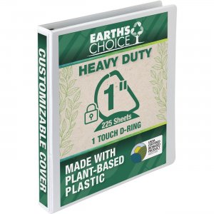 Samsill Earth's Choice One Touch Biobased USDA Certified 1" View Binder 19837 SAM19837