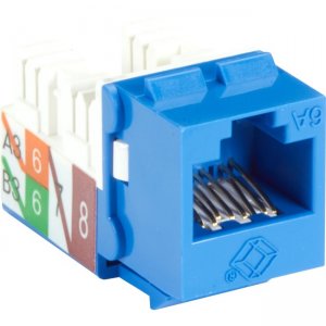 Black Box GigaTrue 2 CAT6A Keystone Jack - Unshielded, RJ45, Blue C6AJA70-BL-R2