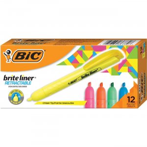 BIC Brite Liner Retractable Highlighters BLR11AST BICBLR11AST