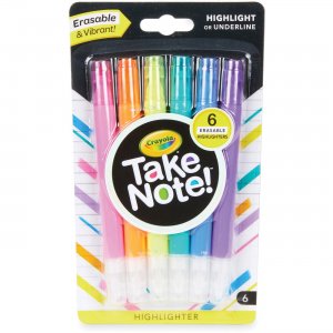 Crayola Take Note Erasable Highlighters 586504 CYO586504
