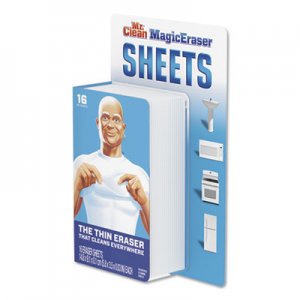 Mr. Clean Magic Eraser Sheets, 3.5" x 5.8" x 0.03", White, 16/Pack, 8 Pack/Carton PGC90618
