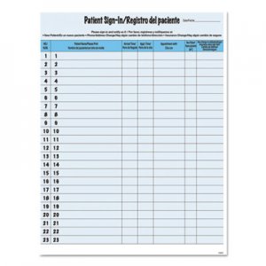 Tabbies HIPAA Labels, Patient Sign-In, 8.5 x 11, Blue, 23/Sheet, 125 Sheets/Pack TAB14541 14541