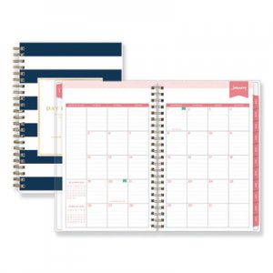 Blue Sky Day Designer Daily/Monthly Planner, 5 x 8, Navy/White, 2020 BLS103623