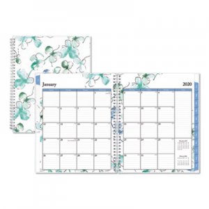 Blue Sky Lindley Weekly/Monthly Wirebound Planner, 11 x 8.5, White/Blue, 2021 BLS100654