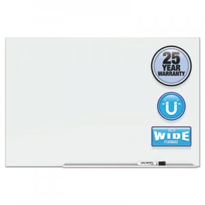 Quartet Element Framed Magnetic Glass Dry-Erase Boards, 74" x 42", Aluminum Frame QRTG7442E G7442E