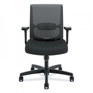 HON Convergence Mid-Back Task Chair with Swivel-Tilt Control, Supports up to 275 lbs, Black Seat, Black Back, Black