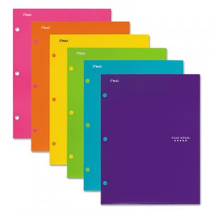 Five Star Four-Pocket Portfolio, 8 1/2 x 11, Assorted Colors, Trend Design, 4/Pack MEA38056 38056
