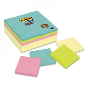 Post-it Notes Super Sticky Note Pads Office Pack, 3 x 3, Canary/Miami, 90/Pad, 24 Pads/Pack MMM65424SSCYM