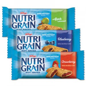 Kellogg's Nutri-Grain Soft Baked Breakfast Bars, Asstd: Apple, Blueberry, Strawberry, 1.3 oz Bar, 48/Carton KEB05872 3800005872