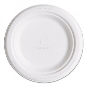 Eco-Products Renewable & Compostable Sugarcane Plates, 6", 1000/Carton ECOEPP016CT EP-P016