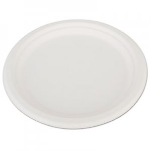 SCT ChampWare Heavyweight Bagasse Dinnerware, Plate, 10", White, 500/Carton SCH18160 SCH 18160
