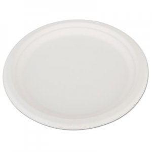 SCT ChampWare Heavyweight Bagasse Dinnerware, Plate, 10", White, 500/Carton SCH18160 SCH 18160