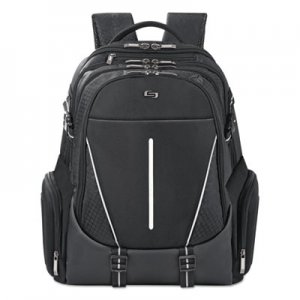 Solo Active Laptop Backpack, 17.3", 12 1/2 x 6 1/2 x 19, Black USLACV7004 ACV700-4