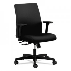 HON Ignition Series Fabric Low-Back Task Chair, Supports up to 300 lbs., Black Seat/Black Back, Black Base HONIT105CU10